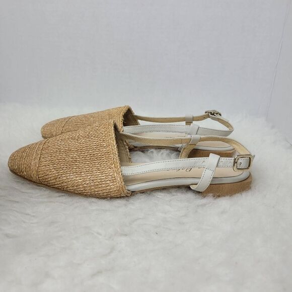 Ana Palma Beige Made In Spain Slingback Flats Sandals Shoes Size 6.5 - Picture 3 of 10